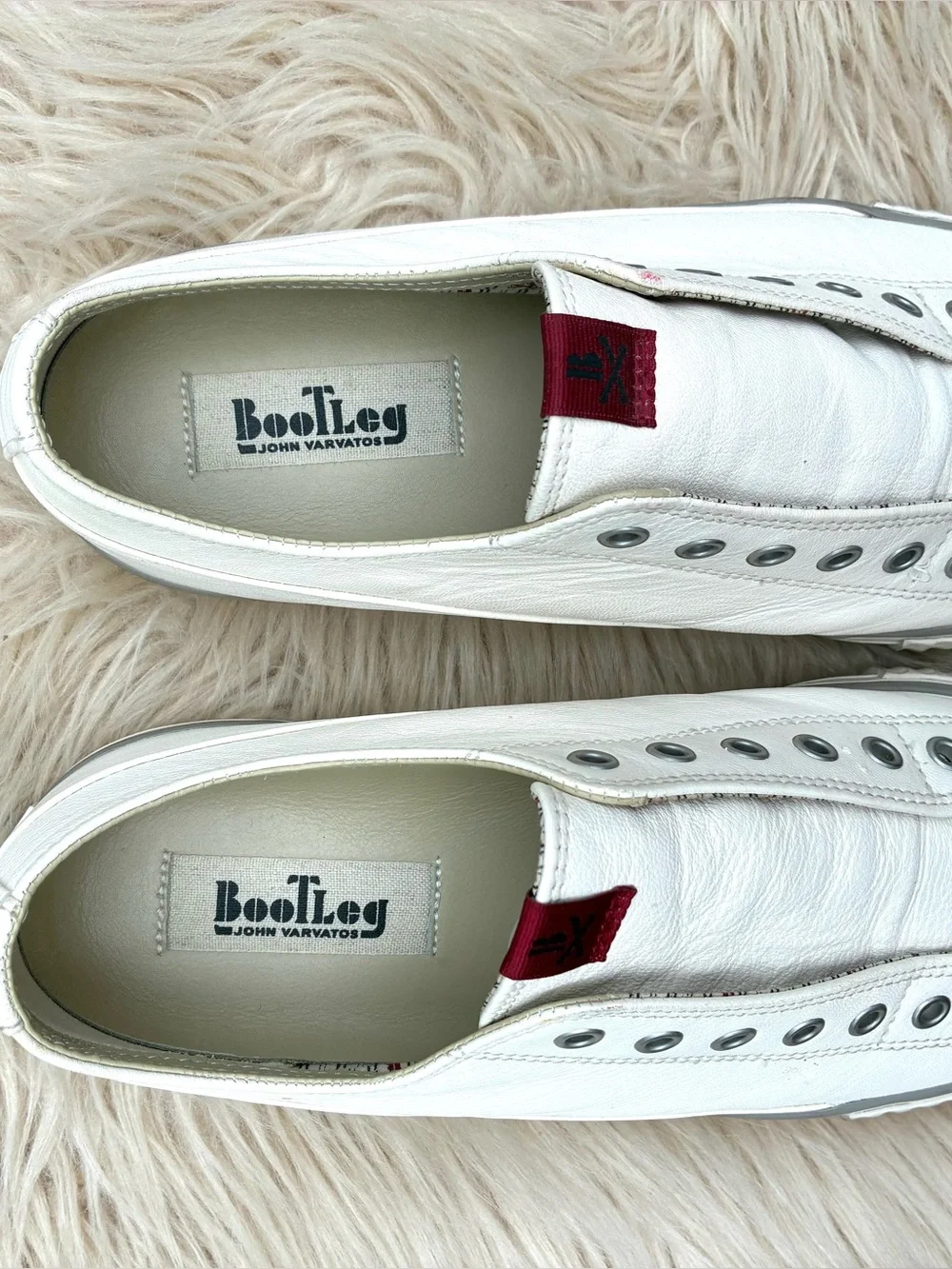 John Varvatos X Bootleg Laceless Low Top Leather Sneakers Sz 9